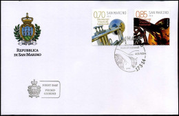 San Marino - FDC 2014 - Europa, Music Instruments - Trumpet And Horn - FDC