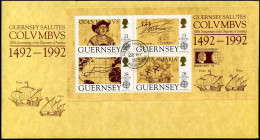 Guernsey - FDC - Europa 1992 - Block Columbus - 1992