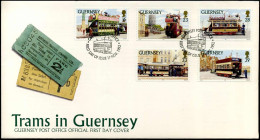 FDC - Trams In Guernsey - Guernesey