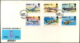 FDC - Aviation History V -  Planes - Jersey