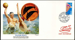 FDC Malta - XXIV Olympiad - Water Polo - Other & Unclassified