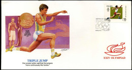 FDC Poland - XXIV Olympiad - Triple Jump - Other & Unclassified
