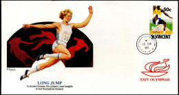 FDC St. Vincent - XXIV Olympiad - Long Jump - Autres & Non Classés