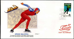 FDC Magyar Posta - XXIV Olympiad - Speed Skating - Other & Unclassified