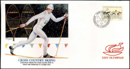 FDC Liechtenstein - XXIV Olympiad - Cross Country Skiing - Other & Unclassified