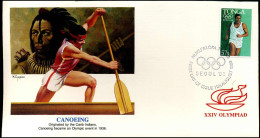 FDC Tonga - XXIV Olympiad - Canoeing - Other & Unclassified