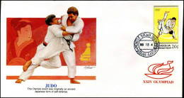 FDC Mongolia - XXIV Olympiad - Judo - Other & Unclassified