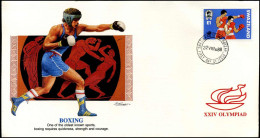 FDC Swaziland - XXIV Olympiad - Boxing - Andere & Zonder Classificatie