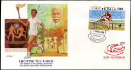 FDC Tuvalu - XXIV Olympiad - Lighting The Torch - Andere & Zonder Classificatie