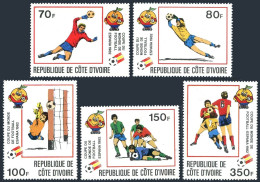 Ivory Coast  600-604, MNH. Michel . World Soccer Cup Spain-1982. - Ivoorkust (1960-...)