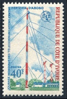 Ivory Coast 328, MNH. Mi 407. World Telecommunications Day, 1972. Radio Tower. - Costa De Marfil (1960-...)