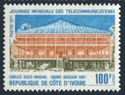 Ivory Coast 315, MNH. Mi 383. World Telecommunications Day, 1971. Cable Station. - Ivoorkust (1960-...)