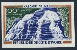 Ivory Coast C41 Imperf,MNH.Michel 354B. Man Waterfall,1970. - Ivory Coast (1960-...)