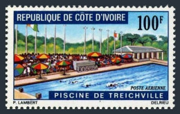 Ivory Coast C44, MNH. Michel 380. Treichville Swimming Pool, 1971. - Ivoorkust (1960-...)