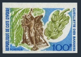 Ivory Coast 255 Imperf,MNH.Michel 314B. Harvest 1967.Bananas. - Ivory Coast (1960-...)