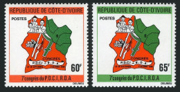 Ivory Coast 572-573,MNH.Michel 667-668. 7th PDCI & RDA Congress,1980. - Ivoorkust (1960-...)