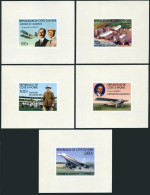 Ivory Coast 434-438, Deluxe, 439 Imperf, MNH. Charles Lindbergh Flight, 1977. - Costa D'Avorio (1960-...)