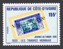 Ivory Coast 868,MNH.Michel 991. Stamp Day 1989. - Ivory Coast (1960-...)