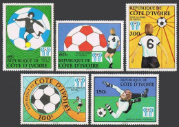 Ivory Coast 466-470, MNH. Michel 552-556. World Soccer Cup Argentina-1978. - Ivoorkust (1960-...)