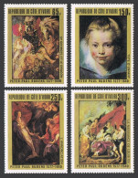 Ivory Coast 451-454,455,MNH.Michel 537-540,Bl.10.Peter Paul Rubens,1977.Portrait - Costa De Marfil (1960-...)