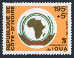 Ivory Coast B18,MNH.Michel 982. Organization Of African Unity OAU,25th Ann.1988. - Ivory Coast (1960-...)