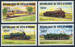 Ivory Coast 722/728 Train Set Of 4,MNH.Michel 826-829. Locomotives,1984. - Costa De Marfil (1960-...)