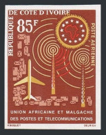 Ivory Coast C25 Imperf,MNH.Michel 250B. UAMPT.African Postal Union,1963. - Côte D'Ivoire (1960-...)