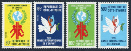 Ivory Coast 499-502,MNH.Michel 587-590. IYC-1979.Globe,Riding Dove. - Ivoorkust (1960-...)