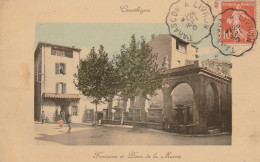 CPA-84-COURTHEZON-Fontaine Et Place De La Mairie - Other & Unclassified