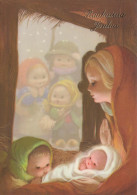 Virgen Mary Madonna Baby JESUS Christmas Religion Vintage Postcard CPSM #PBP951.GB - Vierge Marie & Madones