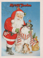 SANTA CLAUS Happy New Year Christmas Vintage Postcard CPSM #PBO060.GB - Kerstman