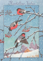 Happy New Year Christmas BIRD Vintage Postcard CPSM #PBM813.GB - Nouvel An