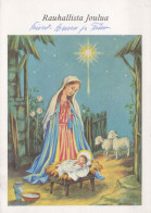 Virgen Mary Madonna Baby JESUS Christmas Religion Vintage Postcard CPSM #PBB995.GB - Virgen Mary & Madonnas