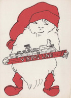 SANTA CLAUS Happy New Year Christmas Vintage Postcard CPSM #PBL065.GB - Santa Claus