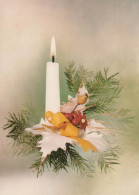 Happy New Year Christmas CANDLE Vintage Postcard CPSM #PBA756.GB - Nouvel An