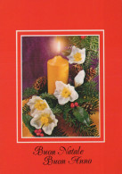 Happy New Year Christmas CANDLE Vintage Postcard CPSM #PBA196.GB - New Year