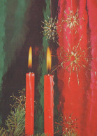 Happy New Year Christmas CANDLE Vintage Postcard CPSM #PAZ499.GB - New Year