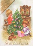 Happy New Year Christmas CHILDREN Vintage Postcard CPSM #PAY856.GB - New Year