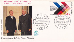 1er Jour, Xè Anniversaire Traité Franco-Allemand - 1970-1979