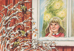 Happy New Year Christmas CHILDREN Vintage Postcard CPSM #PAW383.GB - New Year