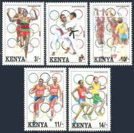Kenya 568-572, MNH. Mi . Olympics Barcelona 1992. Runners, Judo, - Kenia (1963-...)