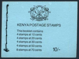 Kenya 247-249,251-252 Panes Of 4 In A Booklet,MNH Flowers 1983. - Kenia (1963-...)