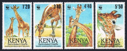 Kenya 491-494,MNH.Michel 481-484. WWF 1989.Giraffes. - Kenia (1963-...)
