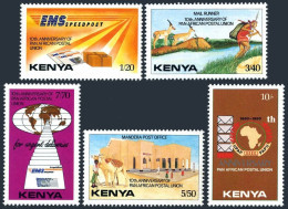 Kenya 510-514,MNH.Michel 500-504. Pan-African Postal Union UPAP,10,1990.Animals. - Kenya (1963-...)