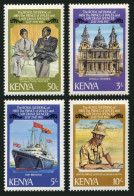 Kenya 194-197,198,MNH.Michel 192-195,Bl.16. Wedding 1981.Prince Charles-Diana. - Kenia (1963-...)