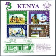 Kenya 224 Ad,MNH.Michel Bl.17. Scouting Year 1982.Tree Planting,Helping Disabled - Kenya (1963-...)