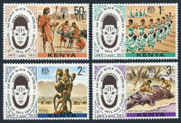 Kenya 72-75,MNH.Michel 70-73. Black And African Festival,1977.Cow,Dancers,Hippo. - Kenia (1963-...)