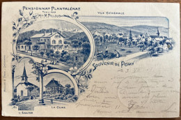 Souvenir De POMY - Pensionnat Plantalénaz Tenu Par Mlle M Pilloud - A Circulé Le 4/IX/1901 - Other & Unclassified