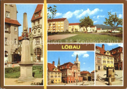 72535762 Loebau Sachsen Postmeilensaeule Loebauer Berg Rathaus Platz Der Befreiu - Loebau