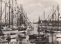 56 BELLE-ILE-en-MER     Les Yachts Dans Le Port De Palais      SUP  PLAN 1956          RARE - Belle Ile En Mer